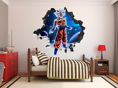 Dragon Ball Wall Decor Decal Super vinyl decor mural 3D smash Goku $36.79