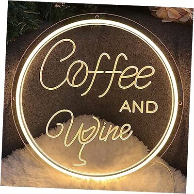 #ad Coffee amp; Wine Neon Sign For Wall Decor 3D Art Carving 30×30CM C COFFEE amp; WINE $47.98