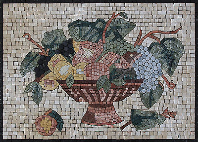 #ad #ad Kitchen Fruit Bowl Backsplash Wall Accent Art Decor Marble Mosaic $338.00