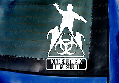 #ad Zombies Outbreak Response Unit Walking Dead Novelty Car Wall Art Stickers Decals $5.40