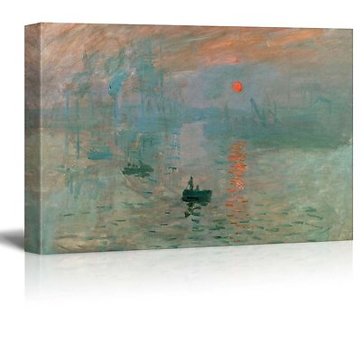 #ad #ad 32quot;x48quot; Claude Monet Sunrise Landscape Canvas Wall Art Framed Art Print $94.99