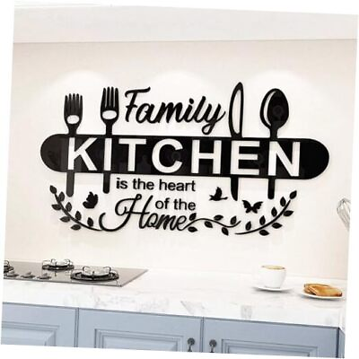 #ad Kitchen Wall Decor Dining Decorations Kitchen Decor Style b 27.6x14inch Black $30.98