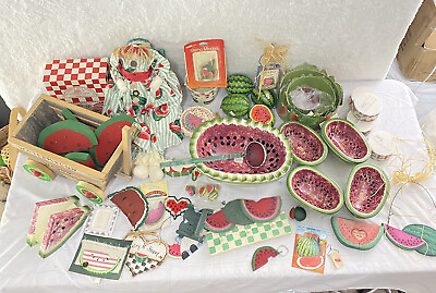 #ad Vintage Primitive Americana Watermelon Kitchen Decor Designs Lot Of 47 $210.99