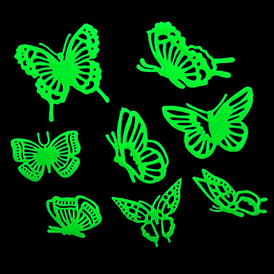 #ad 16pcs Glow In The Dark Butterfly Wall Ceiling Stickers Room Decals Removable $3.23
