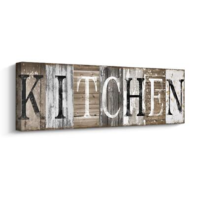 #ad Kitchen Decor Wall Art Rustic Farmhouse Kitchen Sign Decorative Wall Art Wit... $42.82
