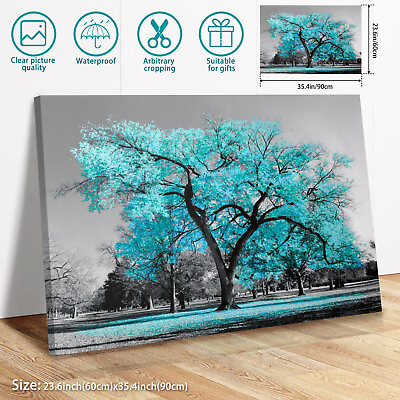Large Tree Unframed Modern Wall Art Oil Painting Print Canvas Picture Home Decor $12.98