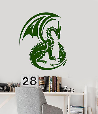 #ad Vinyl Wall Decal Fantasy Dragons Fairy Tale Nursery Decor Stickers 2833ig $69.99