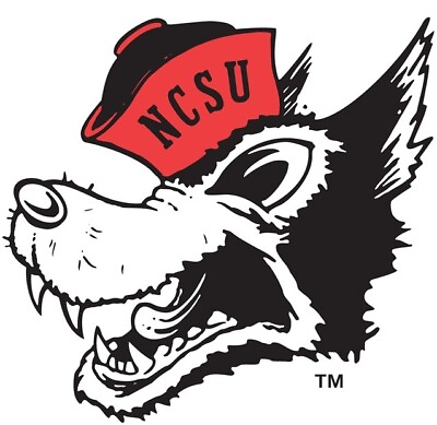 #ad North Carolina State Wolfpack Logo Die Cut Laminated Vinyl Sticker Decal NCAA $6.75
