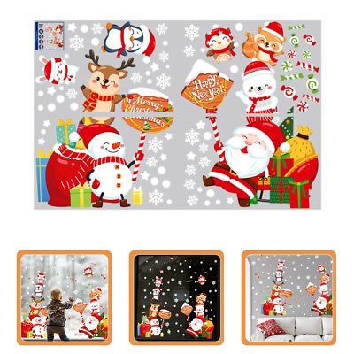 #ad Christmas Window Stickers Snowflakes amp; Festive Decorations $13.25