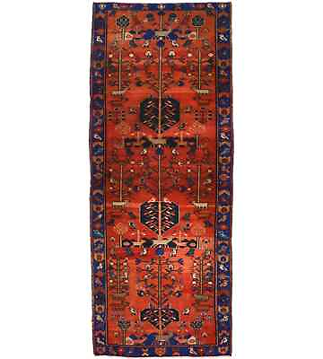 #ad Semi Antique Pictorial Tribal 3’8X9’2 Birds Design Vintage Oriental Runner Rug $481.00