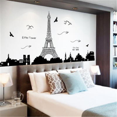 #ad #ad Removable Paris Eiffel Tower Art Decal Wall Sticker Mural Bedroom Home Decor $10.44