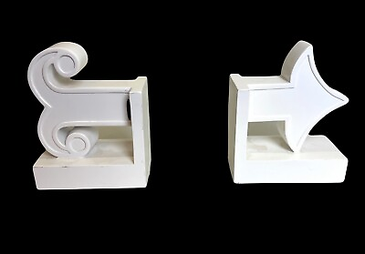 #ad Jonathan Adler Happy Chic Bookend Katie White Arrow Modern Home Decor $49.99