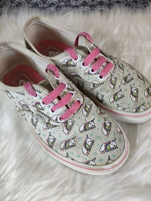 Vans Off The Wall Girls quot;I Love Unicornsquot; Pink 1.5 Lace Up 8in Toe To Heel $10.00