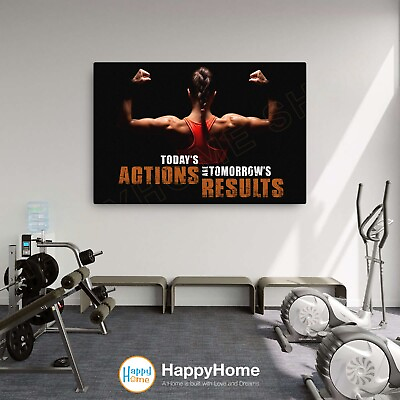 #ad #ad Workout Gym Fitness Quotes Poster Motivational Inspiration Gym Room Wall Art $25.12
