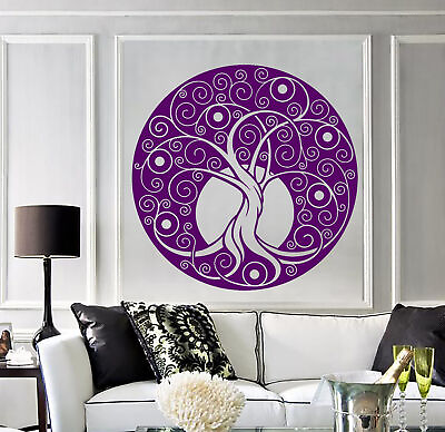 #ad Vinyl Wall Decal Celtic Tree Of Life Circle Room Art Decor Stickers 1378ig $21.99