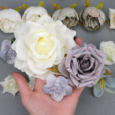 23Pcs Rose Fake Silk Flowers Heads Bulk DIY Bedroom Home Nursy Office Decor $19.51