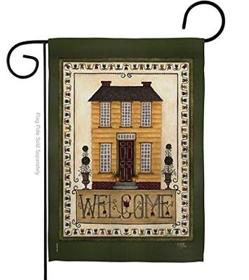 #ad Welcome Yellow Home Double Sided Garden Flag 13quot; x 18.5quot; $9.99