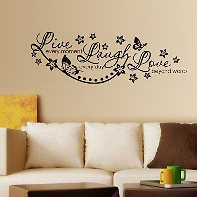 #ad Live Laugh And Love Family Removable Bedroom Art Mural Vinyl Wall Sticker $15.99