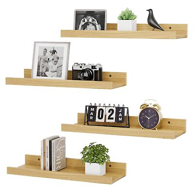 #ad Floating Shelves for Wall Set of 4 Display Wall Shelves for Wall Decor Wall M... $27.96