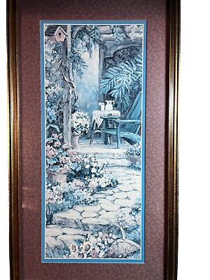 #ad Framed And Matted Wall Art 22 X 12 Inch Garden Print Home Decor NICE $22.95