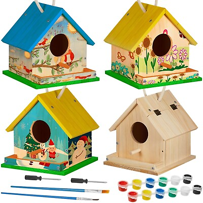 #ad Liliful 2 Sets DIY Wooden Birdhouse Kits for Adults Wooden Bird Houses to Bui... $54.29