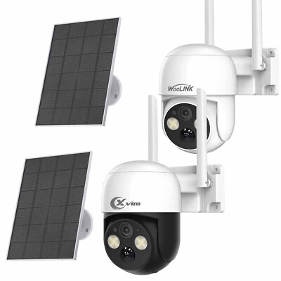 #ad Solar Battery Powered Wireless WiFi Outdoor Pan Tilt Home Security Camera System $42.98