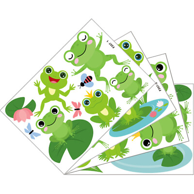 #ad #ad 4 Frog Wall Stickers for Kids Room Decor $9.65