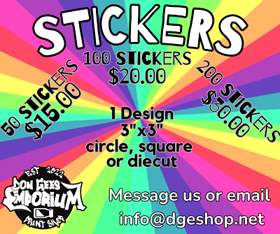#ad #ad 100 Custom Stickers $20.00