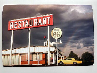 #ad Route 66 Poster American Diner Vintage Style Retro Art Print $14.99