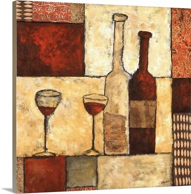 #ad Wine for Two Canvas Wall Art Print Wine Home Decor $42.99