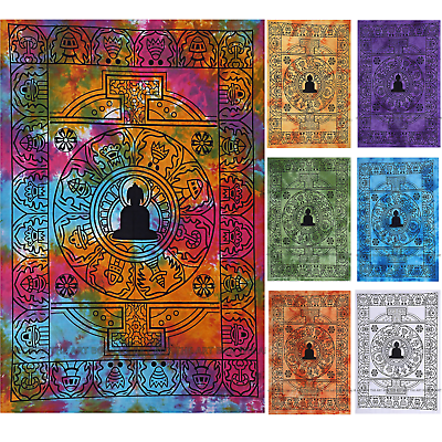 #ad Meditation Buddha Poster Tapestry Cotton Wall Home Decor Wall Hanging Posters $8.99