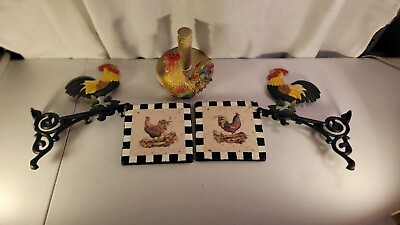 #ad Rooster decor lot 4 Item $15.60