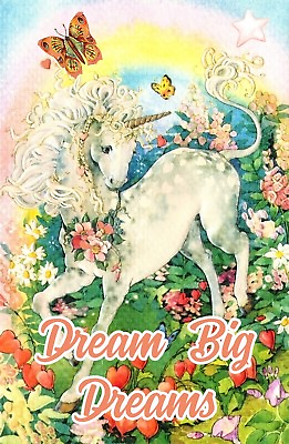 #ad Unicorn art. Unicorn wall art print. unicorn print Dream big dreams Size 8x10quot; $9.50