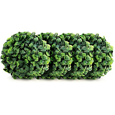 #ad Topiary Balls Artificial Plants Boxwood Green Outdoor Décor Set of 4 5.5 inches $18.97