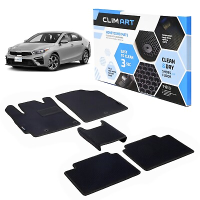 #ad CLIM ART Floor Mats All Weather Liners for 19 24 Kia Forte Black Black $94.49