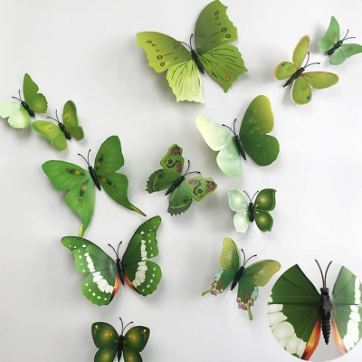 #ad 36Pcs 3D Colorful Butterfly Wall Stickers DIY Art Decor Crafts for Party Nursery $20.24