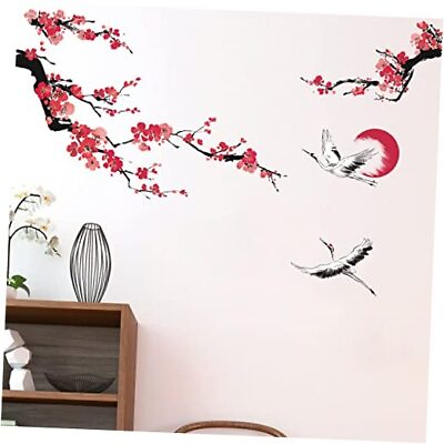#ad Plum Blossom Flower Wall Stickers Floral Tree Branch Peel and Stick Wall Art $21.90