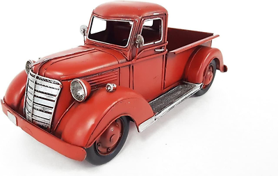 #ad Red Metal Truck Christmas Decor – Unique Blend of Vintage Rustic Farmhouse Tru $69.20