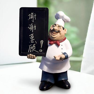 #ad #ad Chef Sculpture Chef Statue Model Craft Resin Chef Figure Cook Chef Ornament for $66.00