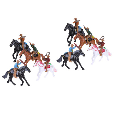 #ad Exceptional 8pc Horse Sculpture Set for Western Home Decor $12.34