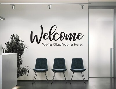 #ad Custom Wall Decal 20x40 inch. Welcome wall decal. Bussiness decal $35.00
