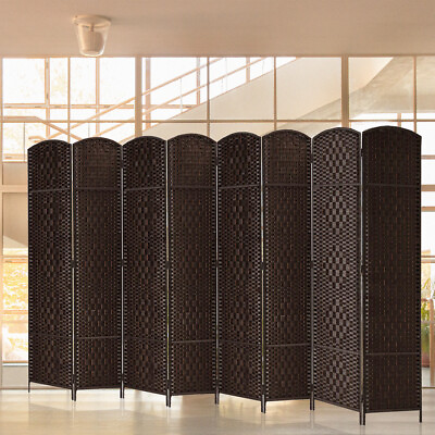 #ad #ad 3 4 6 8 Panel Wall Room Divider Weave Fiber Privacy Screens Partition Home Gifts $57.60