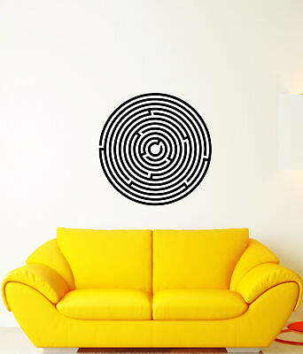 #ad Vinyl Wall Decal Abstract Puzzle Round Maze Home Decor Stickers 3979ig $21.99