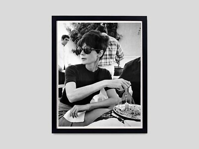 #ad Audrey Hepburn Spaghetti Print Vintage Poster Black White Wall Art $16.99