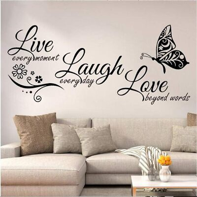 #ad Live Laugh Love Wall Decal Art Vinyl Live Every Moment Laugh Every Day Love Bey $20.36