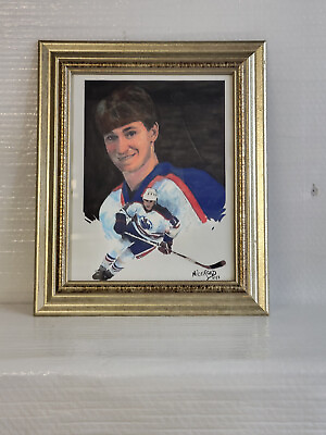 #ad WAYNE GRETZKY EDMONTON OILERS WALL FRAMED PAINT 1 OF 1 ARTIST NAMED quot; NICEROAD quot; C $295.00