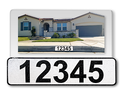 #ad Custom Reflective House number Aluminum self stick curb address sticker $14.95