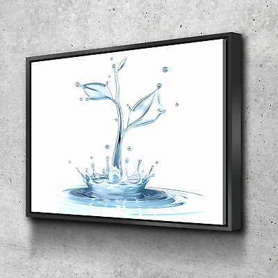 #ad #ad White Leaf Splash Bathroom Wall Art Bathroom Wall Decor Bathroom Canvas Art $189.95