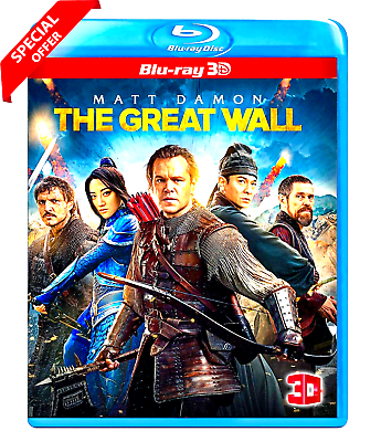 #ad 3D The Great Wall 2016 Blu Ray Movie Disc Slipcover without Slip Free Ship $10.89