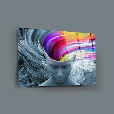 #ad #ad Colorful Thoughts Tempered Glass Wall Art Fade Proof Home Decor Wall Art $149.00